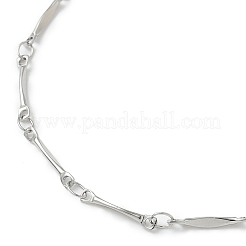 304 Stainless Steel Twisted Bar Link Chain Bracelets for Women&nbsp;BJEW-JB11837