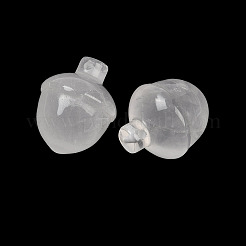 天然石クオーツクリスタルペンダント  ロッククリスタルどんぐりチャーム  21~22x17mm  穴：1.4mm&nbsp;G-K354-13I