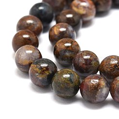 天然ピーテルサイトビーズ連売り  ラウンド  8~8.5mm  穴：1mm  約46~49個/連  15.55インチ（39.5cm）&nbsp;G-O201A-14B