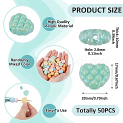 50Pcs Opaque Acrylic Beads&nbsp;OACR-TA0004-65