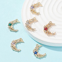 6Pcs 6 Colors Acrylic Rhinestone Pendants&nbsp;FIND-FS0001-39-1