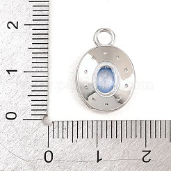 Brass Micro Pave Cubic Zirconia Pendants&nbsp;KK-Z151-16P
