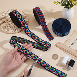 9 Yards 3 Styles Ethnic Style Flat Polyester Elastic Bands&nbsp;OCOR-PH0036-62