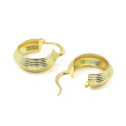 Rack Plating Brass Thick Hoop Earrings&nbsp;KK-B077-18G