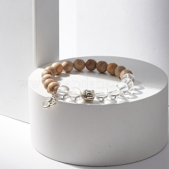 Aum/Om Symbol & Buddha Alloy Charm Bracelet for Teen Girl Women&nbsp;BJEW-JB07726