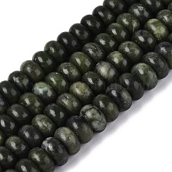天然な中国のヒスイのビーズ連売り  滑らかなロンデル  10~10.5x5.5~6mm  穴：0.7~1.2mm  約61~69個/連  14.37~15.55インチ（36.5~39.5cm）&nbsp;G-Q613-01C