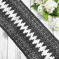 Lace Trim Nylon Ribbon&nbsp;SRIB-WH0006-26B