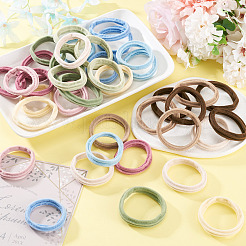 4 Sets 4 Colors Polyester Elastic Hair Accessories&nbsp;OHAR-TA0001-21