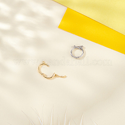 2Pcs 2 Colors 925 Sterling Silver Twister Clasps&nbsp;STER-BBC0009-19