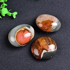Natural Ocean Jasper Oval Palm Stone Reiki Polished Healing Pocket Worry Stone Crystal for Anxiety Stress Relief Therapy&nbsp;PW-WGFDB78-01