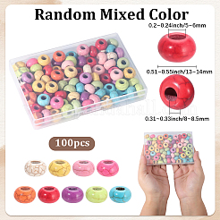 100Pcs Synthetic Turquoise European Beads&nbsp;TURQ-PA0001-04