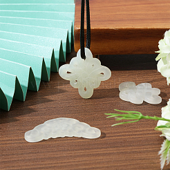 3Pcs 3 Styles Natural Xiuyan Jade Pendants&nbsp;DIY-CA0006-92