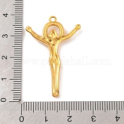 イオンプレーティング（IP）304ステンレスペンダント  司祭のチャーム  18KGP本金メッキ  36.5x24x1.8mm  穴：2.5mm&nbsp;STAS-N103-166G