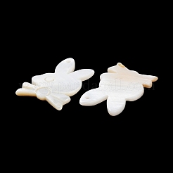 天然淡水シェルのペンダント  ウサギのチャーム  ナバホホワイト  33x21~22x3mm  穴：1.6mm&nbsp;BSHE-Z003-23