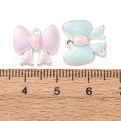 合金エナメルチャーム  ちょう結びのチャーム  ミックスカラー  14x15x3mm  穴：1.3mm&nbsp;FIND-I367-07