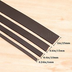 フラットレザージュエリーコード3本  ジュエリーDIY製版材料  ココナッツブラウン  15x2mm  約80cm/pc&nbsp;WL-GF0001-16B-01