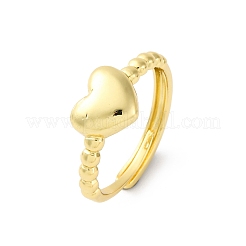 Brass Adjustable Finger Rings for Women&nbsp;RJEW-U053-04G