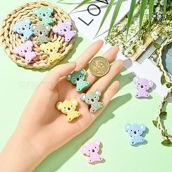 12Pcs 6 Colors Koala Silicone Beads&nbsp;FIND-YW0008-85