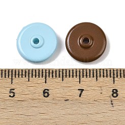 オペークアクリルパーツ  フラットラウンドのチャーム  ミックスカラー  12x3.8mm  穴：1.8mm&nbsp;MACR-C039-08