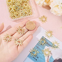 40Pcs Rack Plating Alloy Open Back Bezel Pendants&nbsp;FIND-CA0008-76