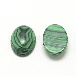合成マラカイトカボション  染め  オーバル  14x10x6mm&nbsp;G-R415-14x10-38