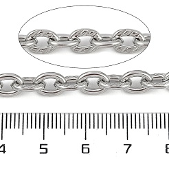 変色しない304ステンレススチールリンクチェーン  溶接されていない  ステンレス鋼色  8x6x2mm&nbsp;CHS-A013-06P