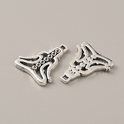チャクラ チベット スタイル合金ペンダント ラインストーンセッティング  ヨガ  アンティークシルバー  23x19.5x2mm  穴：2mm  1.2mmのラインストーンに適する&nbsp;FIND-CJC0009-89AS