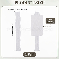 女性用ナイロンふくらはぎ丈ソックス  ホワイト  340x45~61x1mm&nbsp;AJEW-WH20006-235B