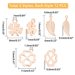 304 Stainless Steel Charms&nbsp;STAS-UN0019-40RG