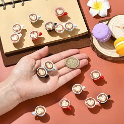 ミニコーヒーカップ樹脂ディスプレイデコレーション30個6色  ドールハウス マイクロ風景装飾アクセサリー  ミックスカラー  26x20x13mm  5個/カラー&nbsp;DJEW-YW0010-12