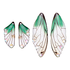 Transparent Resin Crystal AB Rhinestone Pendants Set&nbsp;RESI-TAC0002-47B