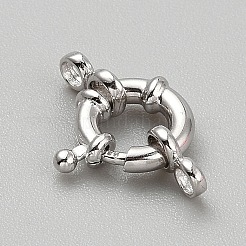 925 Sterling Silver Spring Ring Clasps&nbsp;STER-WH0062-001P-02