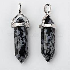 Natural Snowflake Obsidian Double Terminated Pointed Pendants&nbsp;G-F295-05A