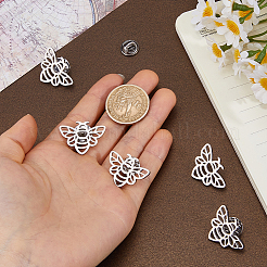 6Pcs Bees 304 Stainless Steel Lapel Pin Backs for Backpack Clothes&nbsp;JEWB-FH0003-11P