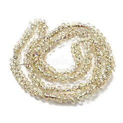 電気メッキガラスビーズセット  トップドリルビーズ  ティアドロップ  ミックスカラー  5x4x2~3mm  穴：1mm  約215個/連  20.4インチ&nbsp;EGLA-J033-A-M