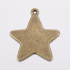 Tibetan Style Alloy Stamping Blank Tag Pendants&nbsp;EA085Y-AB