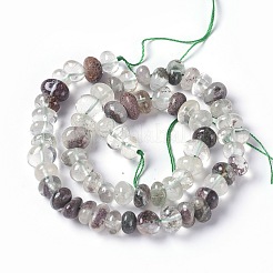 Natural Green Lodolite Quartz Beads Strands&nbsp;G-L493-14