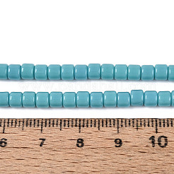 Opaque Solid Color Glass Beads Strands&nbsp;GLAA-N065-4x4mm-C08