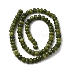 天然台湾ヒスイのビーズ連売り  ロンデル  6.5~7x4~4.5mm  穴：0.8mm  約89個/連  15.35''（39センチメートル）&nbsp;G-A280-A14-01