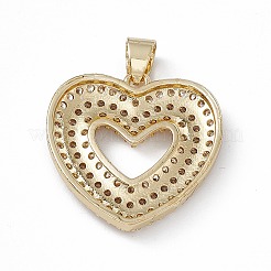 Rack Plating Brass Micro Pave Cubic Zirconia Pendants&nbsp;KK-G451-04G