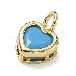 Brass Pave Cubic Zirconia Charms&nbsp;KK-CBA56EF-31G-05