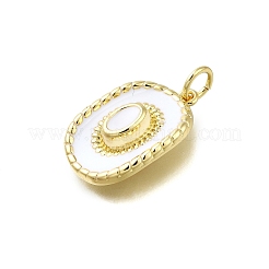 Brass Enamel Pendants&nbsp;X-KK-K400-20G-01