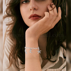 12Pcs Alloy Cable Chain Bracelets for Women Men&nbsp;BJEW-SC0001-60P