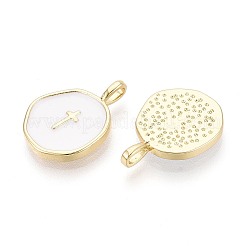 Brass Enamel Pendants&nbsp;KK-T080-70G