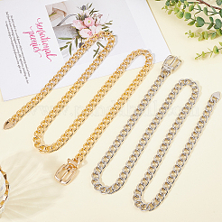 1Pc Aluminum Curb Waist Chains with Alloy Buckle&nbsp;AJEW-GF0010-97P