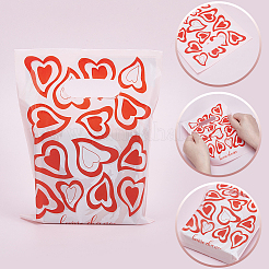 100Pcs Heart Printed Eco-Friendly Reusable Bags&nbsp;ABAG-SP0001-61A-B