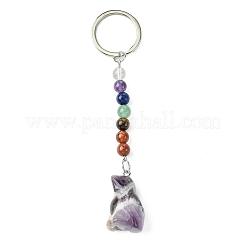 Bird Natural Gemstone Keychain&nbsp;KEYC-F040-09