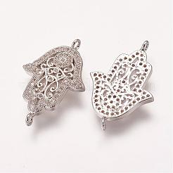 Brass Micro Pave Cubic Zirconia Links&nbsp;ZIRC-E113-08
