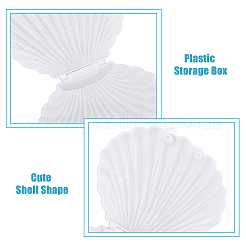 Shell Shape Plastic Candy Storage Box&nbsp;AJEW-WH0472-90C