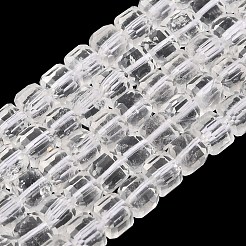 天然水晶ロッククリスタルビーズ連売り  ファセットテーブルカットキューブビーズ  6.5x6.5x6mm  穴：1mm  約58個/連  14.37''（36.5センチメートル）&nbsp;GG-CBA4808-B03-03